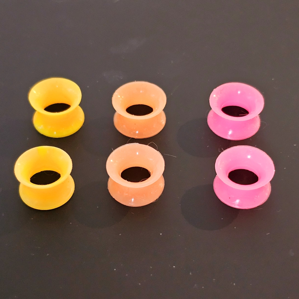 3 Pair 00G 10mm Silicone Ear Skin Flexible Flesh Tunnel Expander Stretch Gauge - Picture 5 of 5